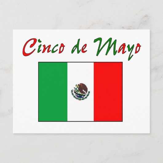 Cinco de Mayo Mexican Flag Shirt & Geschenke Postkarte (Vorderseite)