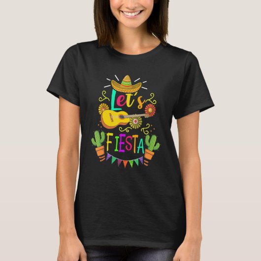 Cinco De Mayo Mexican Guitar Cactus for Men Women  T-Shirt (Vorderseite)
