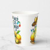 Cinco de Mayo Mexican Hat, Zitronen, Limonen Pappbecher (Rechts)