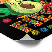 Cinco De Mayo Mexican Holy Guacamole Fiesta Time Poster (Ecke)