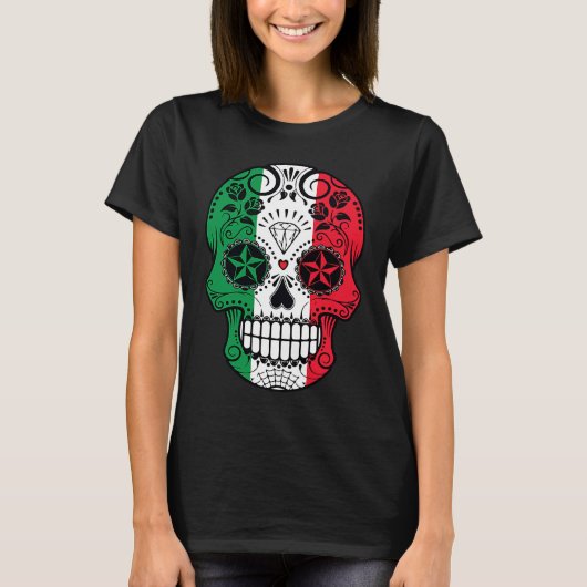 Cinco De Mayo Mexican Skull T-Shirt (Vorderseite)