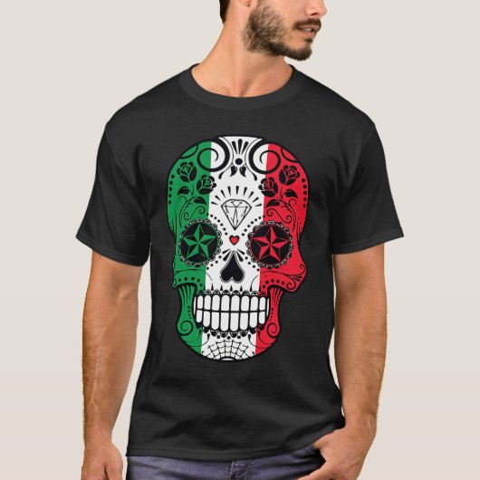Cinco De Mayo Mexican Skull T-Shirt (Vorderseite)