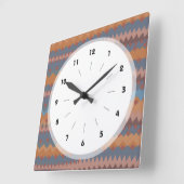 Cinco de Mayo Mexican ZigZag Southwestern Colors Quadratische Wanduhr (Winkel)