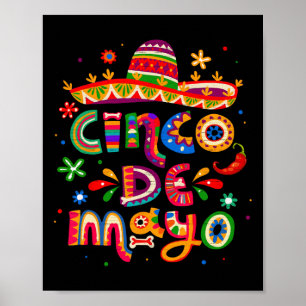 Cinco De Mayo Mexikanische Fiesta 5 De Mayo Für Fr Poster