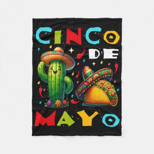 Cinco De Mayo Mexikanische Fiesta-Mannschaft 5 De Fleecedecke (Vorderseite)