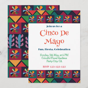 Cinco De Mayo Mexikanische Fiesta-Party Einladung