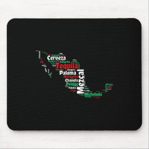 Cinco De Mayo Mexikanische Getränke Mexiko Karte F Mousepad