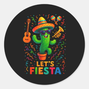 Cinco de Mayo mexikanische Kaktus Party lustig las Runder Aufkleber