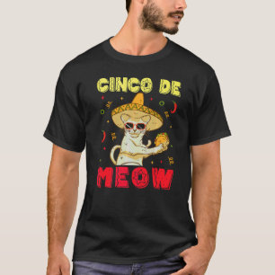 Cinco De Mayo Mexikanische Katze Tanzend T-Shirt