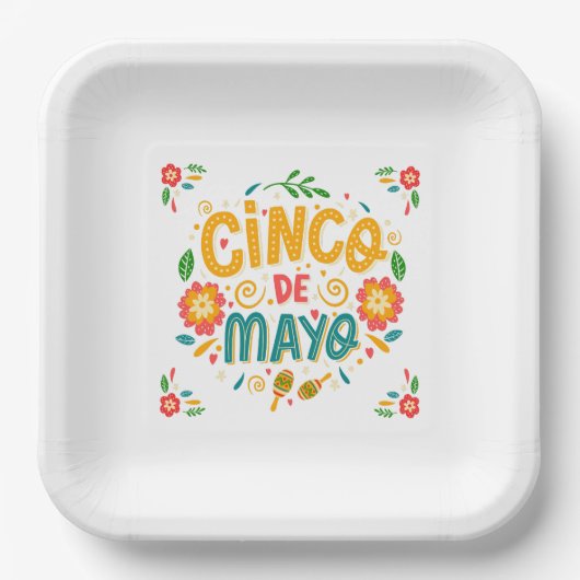 Cinco de Mayo Mexikanische Pappteller (Vorderseite)