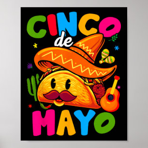 Cinco De Mayo-Mexikanische Party Lasst Fiesta Squa Poster