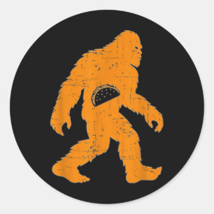 Cinco De Mayo Mexikanischer Bigfoot Taco El Squatc Runder Aufkleber