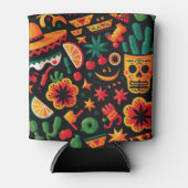 Cinco de Mayo. Mexikanischer heller Cartoon Dosenkühler (Vorderseite)