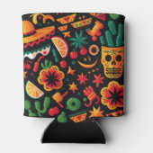 Cinco de Mayo. Mexikanischer heller Cartoon Dosenkühler (Rückseite)