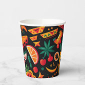 Cinco de Mayo. Mexikanischer heller Cartoon Pappbecher (Links)