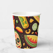 Cinco de Mayo. Mexikanischer heller Cartoon Pappbecher (Links)