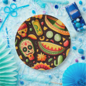 Cinco de Mayo. Mexikanischer heller Cartoon Pappteller (Party)