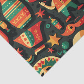 Cinco de Mayo. Mexikanischer heller Cartoon Seidenpapier (Ausschnitt)