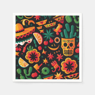 Cinco de Mayo. Mexikanischer heller Cartoon Serviette