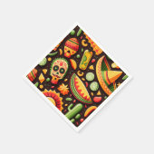 Cinco de Mayo. Mexikanischer heller Cartoon Serviette (Ecke)