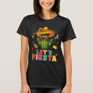Cinco de Mayo mexikanischer Kaktus lustig lasst un T-Shirt