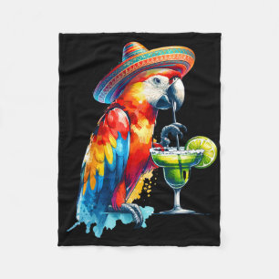 Cinco De Mayo Mexikanischer Sombrero Papagei Trink Fleecedecke