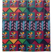 Cinco De Mayo Mexikanisches Kunstmuster Duschvorhang (Vorderseite)