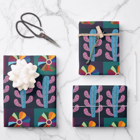 Cinco De Mayo Mexikanisches Kunstmuster Geschenkpapier Set (Vorderseite)