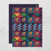 Cinco De Mayo Mexikanisches Kunstmuster Postkarte (Vorne/Hinten)