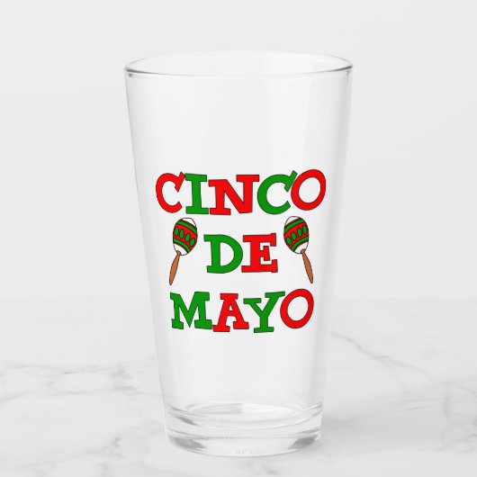 Cinco De Mayo Mexikanisches Party Glas (Vorderseite)