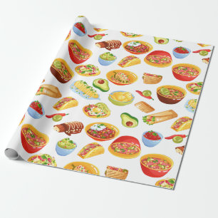cinco de mayo mexiko burrito taco tamale geschenkpapier