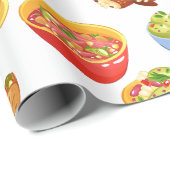 cinco de mayo mexiko burrito taco tamale geschenkpapier (Rolleneckpunkt)