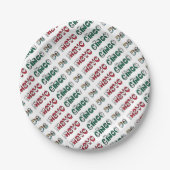 Cinco de Mayo Mexiko - Farbtypografie der mexikani Pappteller (Vorderseite)