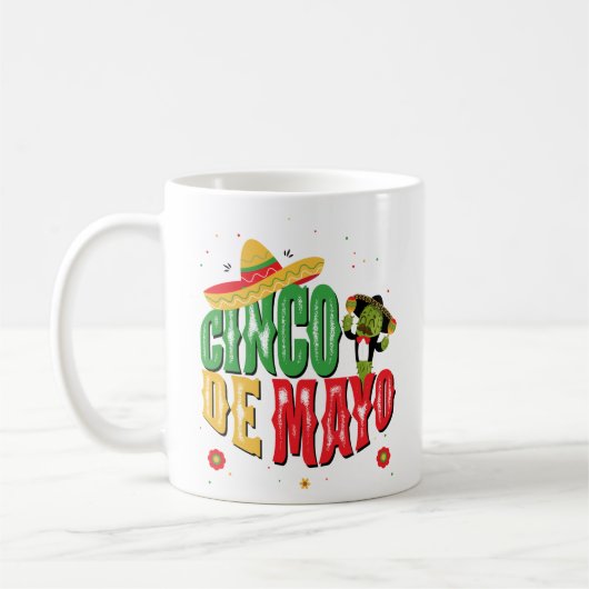 Cinco De Mayo mit Hat Cactus Funny Cinco De Mayo Kaffeetasse (Links)