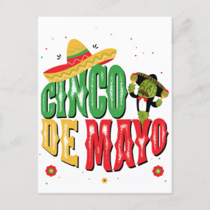 Cinco De Mayo mit Hat Cactus Funny Cinco De Mayo Postkarte