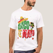 Cinco De Mayo mit Hat Cactus Funny Cinco De Mayo T-Shirt (Vorderseite)