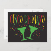 Cinco de Mayo mit Margaritas Postkarte (Vorne/Hinten)