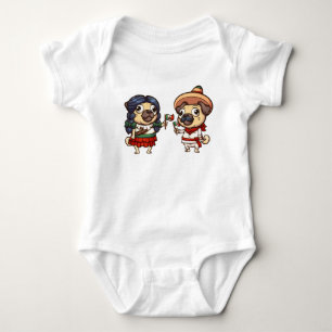 Cinco De Mayo Mops Baby Bodysuit Strampler