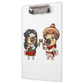 Cinco De Mayo Mops Clipboard Klemmbrett (Links)
