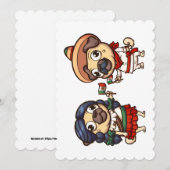Cinco De Mayo Mops Flat Greeting Card Einladung (Vorne/Hinten)