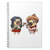 Cinco De Mayo Mops Foto Notizblock (Vorderseite)