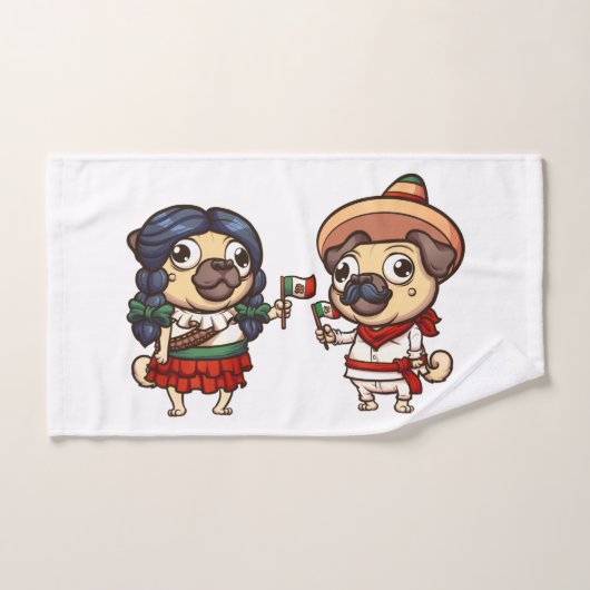 Cinco De Mayo Mops Handtuch Set (Handtuch)