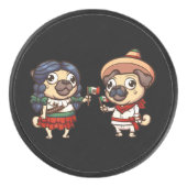 Cinco De Mayo Mops Hockey Puck (Vorderseite)