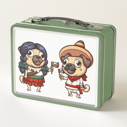 Cinco De Mayo Mops Lunchbox (Rückseite)
