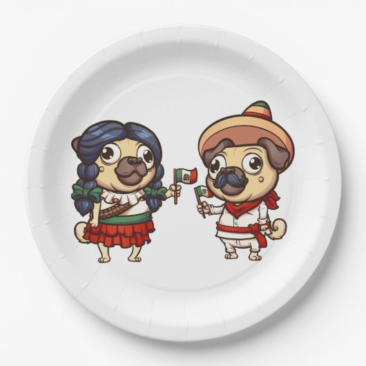 Cinco De Mayo Mops Paper Teller (Vorderseite)