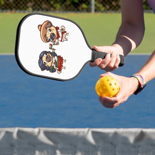 Cinco De Mayo Möpsen Pickleball Racket Schläger (InSitu)