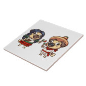 Cinco De Mayo Möpsen Tile Fliese (Seite)