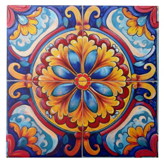 Cinco de Mayo-Muster Fliese (Vorderseite)