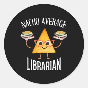 Cinco De Mayo Nacho Average Bibliothekarische Bibl Runder Aufkleber