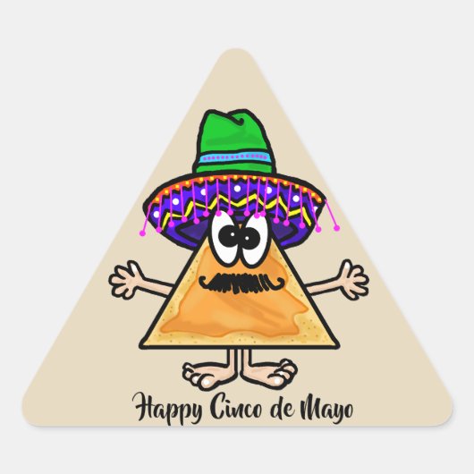 Cinco de Mayo Nacho Chip Stickers (Vorderseite)